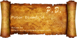 Potor Dioméd névjegykártya